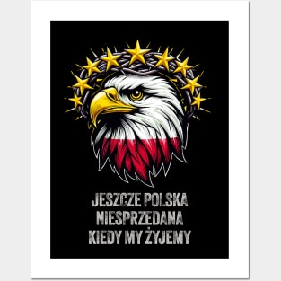 Patriotic Polish Pride Eagle Crown of Stars Artwork Posters and Art